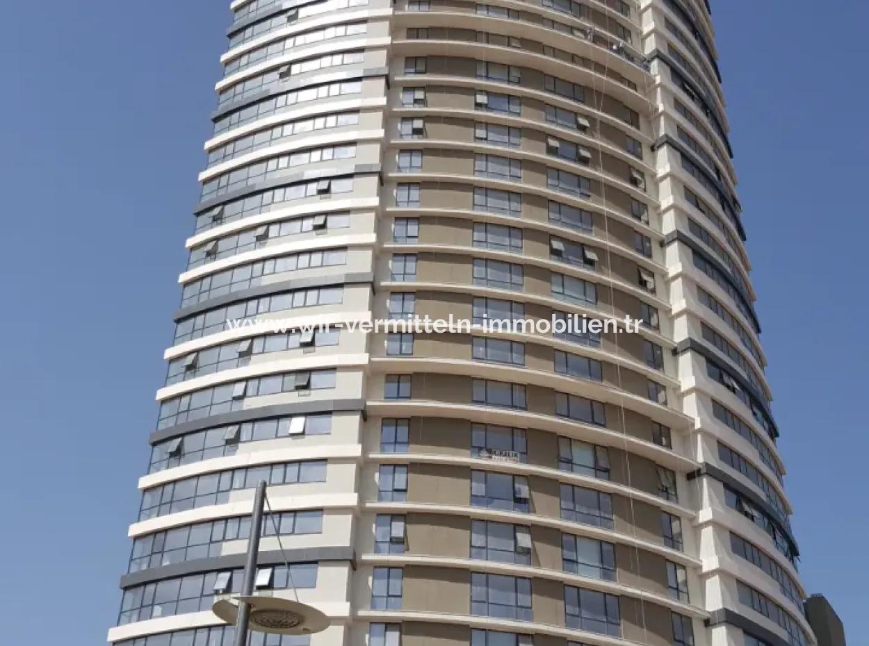 Frei Luxuriös Möbliert İncek Prestige Wohnung Im 18. Stock Zu Vermieten 1+1 62 M²