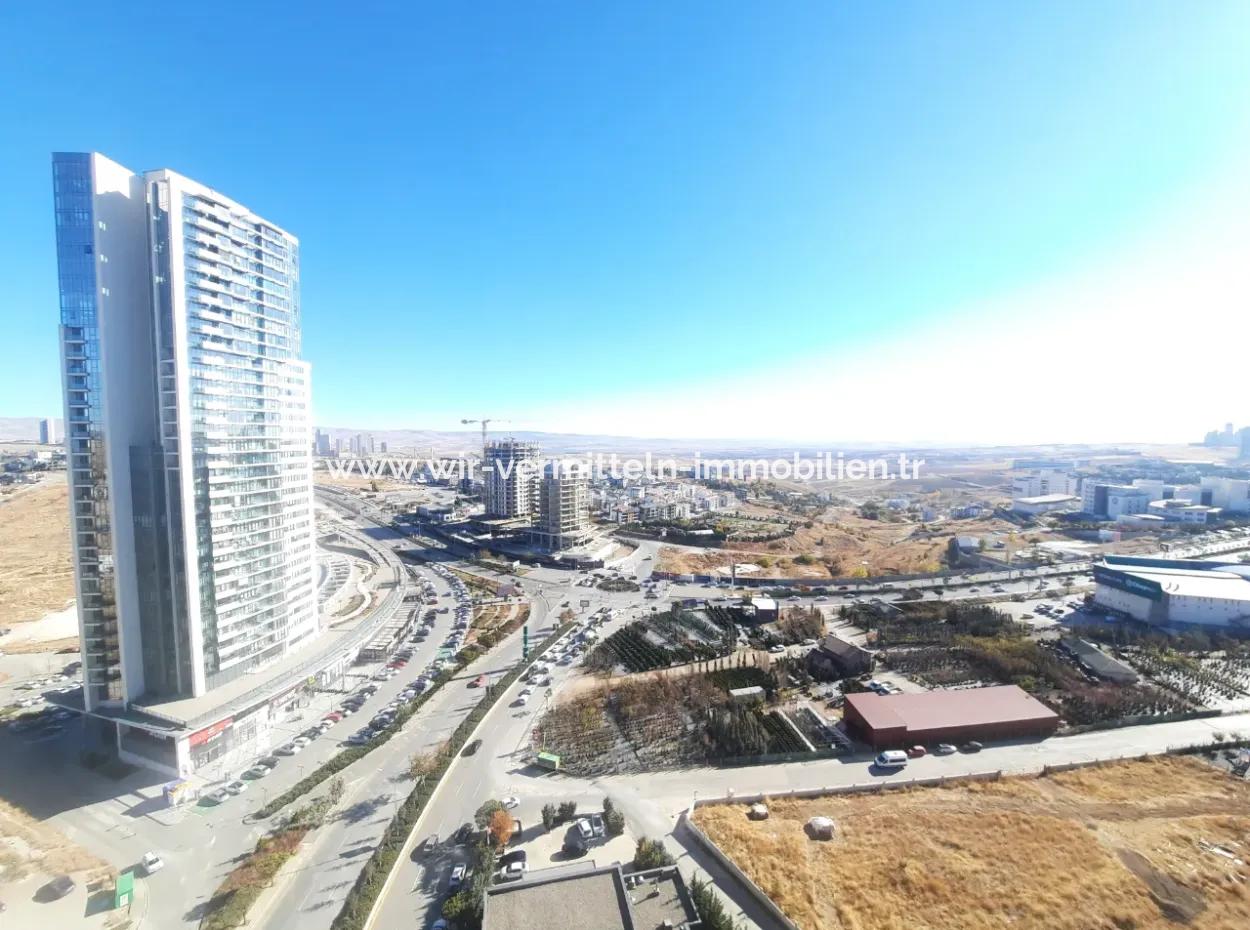 3+1 110M² 19Th Floor Boulevard View Apartment For Rent In Beytepe İncek Boulevard Loft Complex