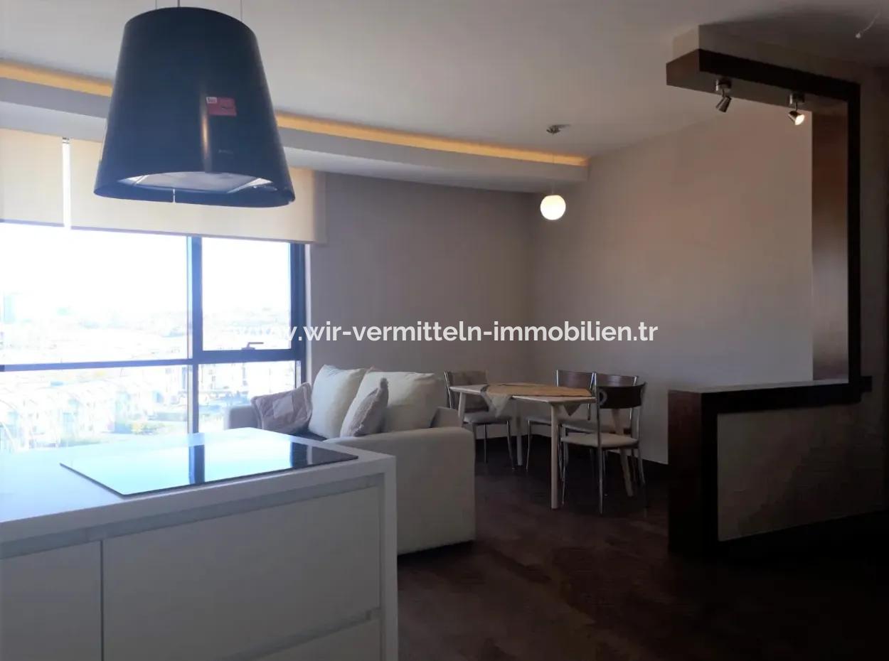 Empty Luxury Furnished İncek Prestige 1+1 62 M² 15Th Floor Apartment For Sale