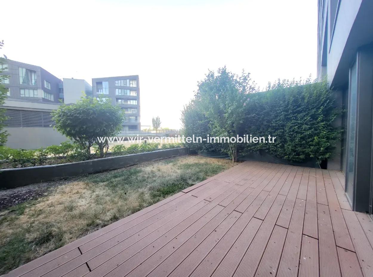 İncek Loft Suitable For Credit For Sale 2,5+1 Ground Floor Flat With Landscape View 2 Gardens