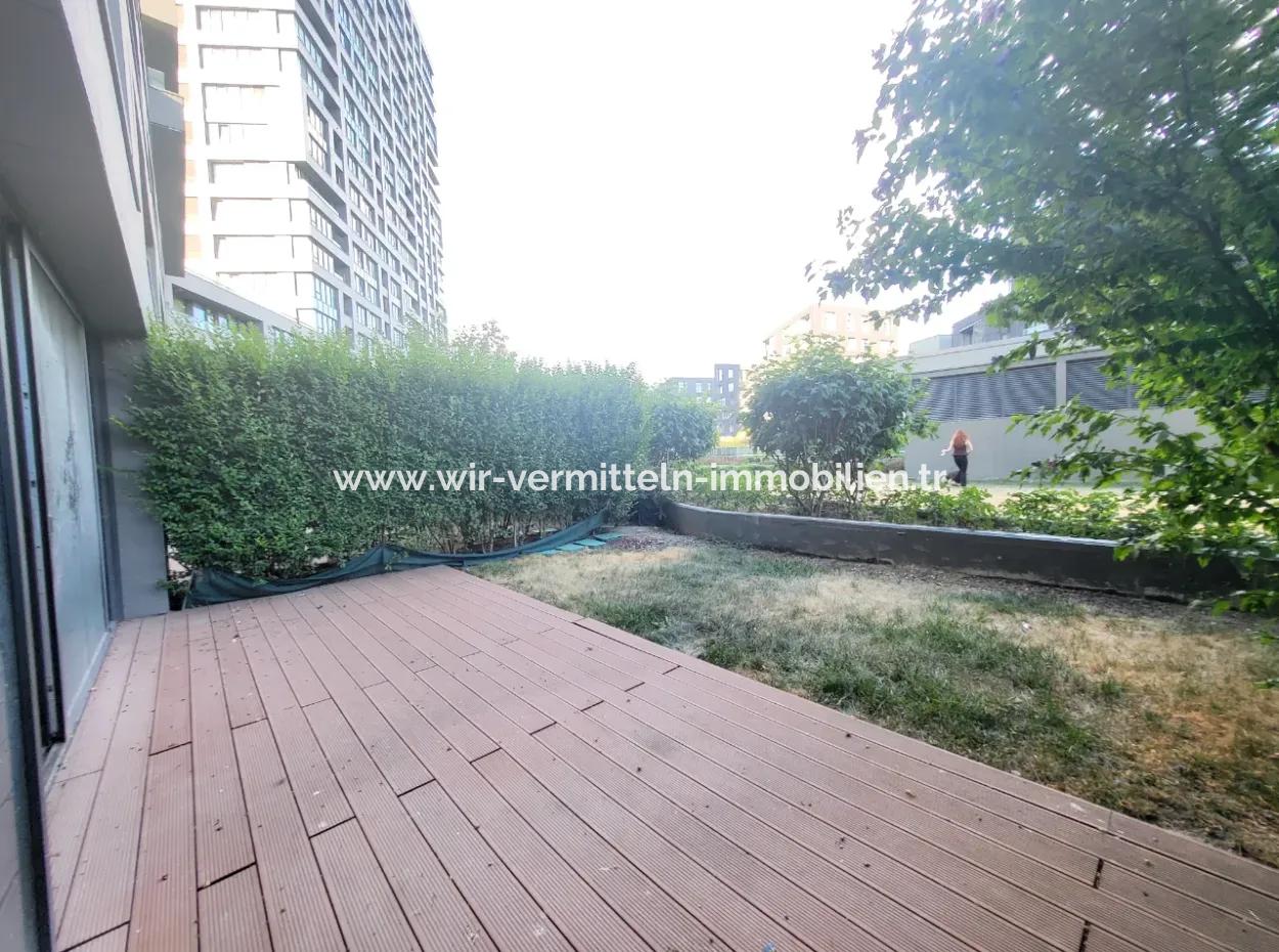 İncek Loft Suitable For Credit For Sale 2,5+1 Ground Floor Flat With Landscape View 2 Gardens