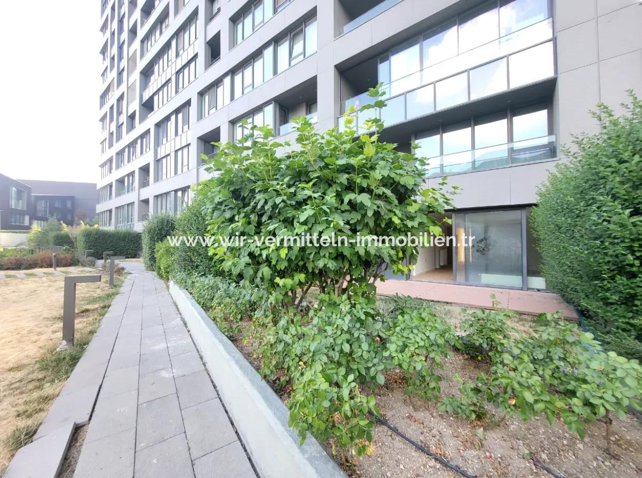 İncek Loft Suitable For Credit For Sale 2,5+1 Ground Floor Flat With Landscape View 2 Gardens