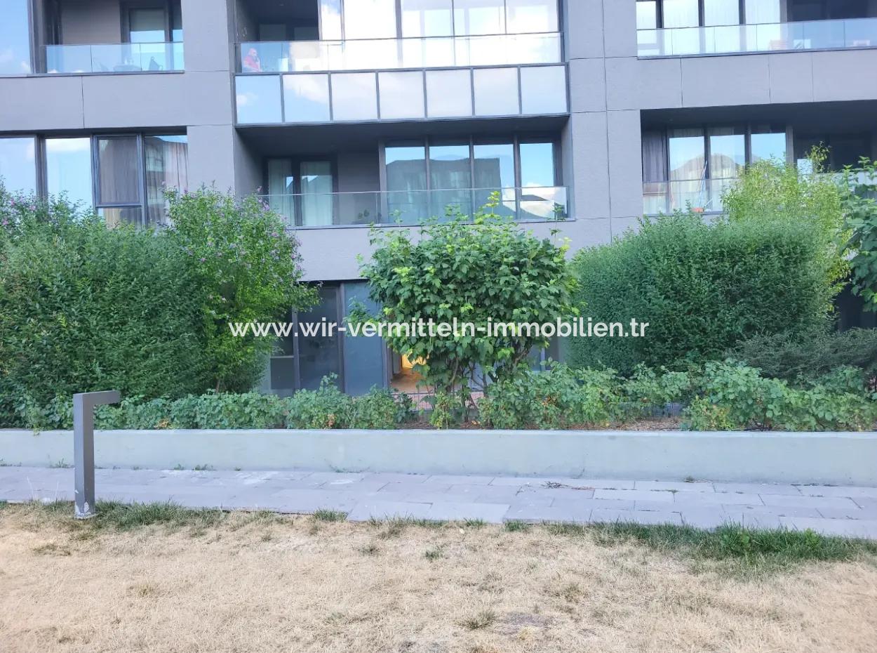 İncek Loft Suitable For Credit For Sale 2,5+1 Ground Floor Flat With Landscape View 2 Gardens