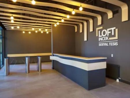 Empty İncek Loft For Sale Terrace 4+1 Mogan View 146 M² 1St Floor Apartment