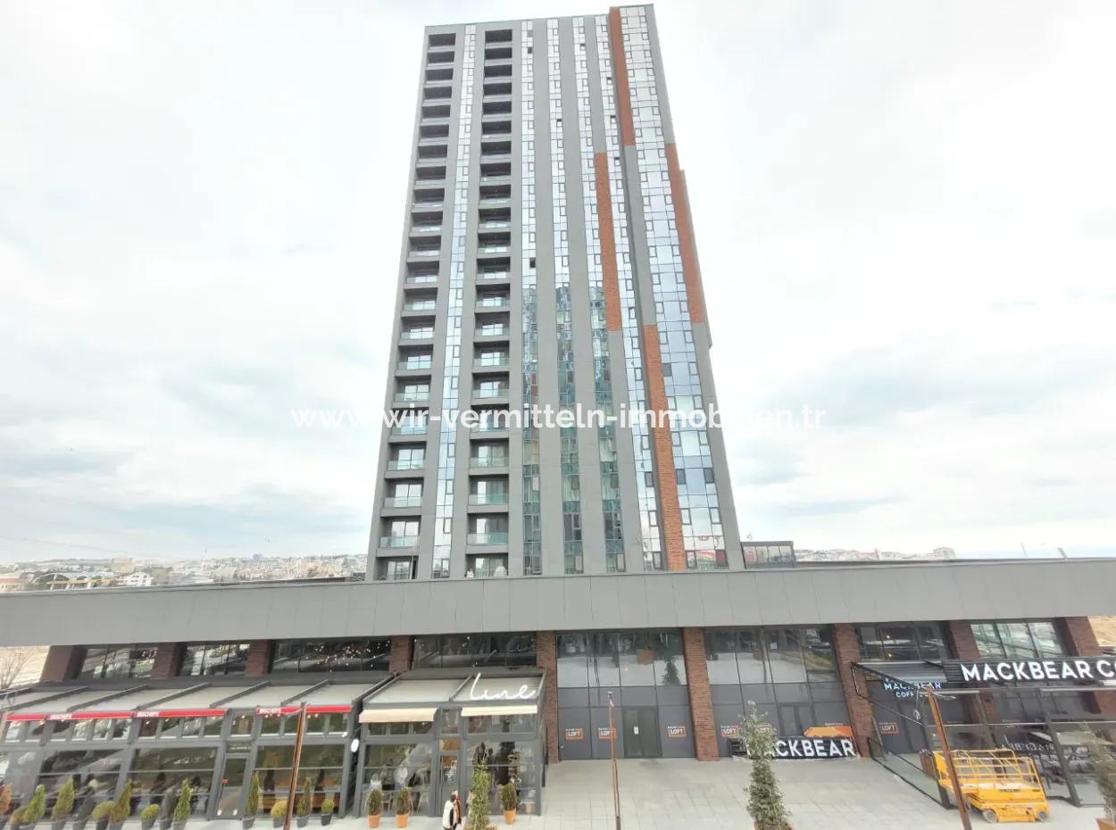 Beytepe İncek Bulvar Loft Kiralık 1+1 46 M² 15.Kat Çayyolu Manzaralı Daire